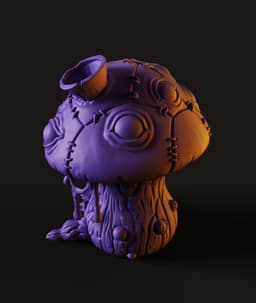 Evil Mushroom Dice Tower STL | TTRPG 3D Print | MultiColor 3d model
