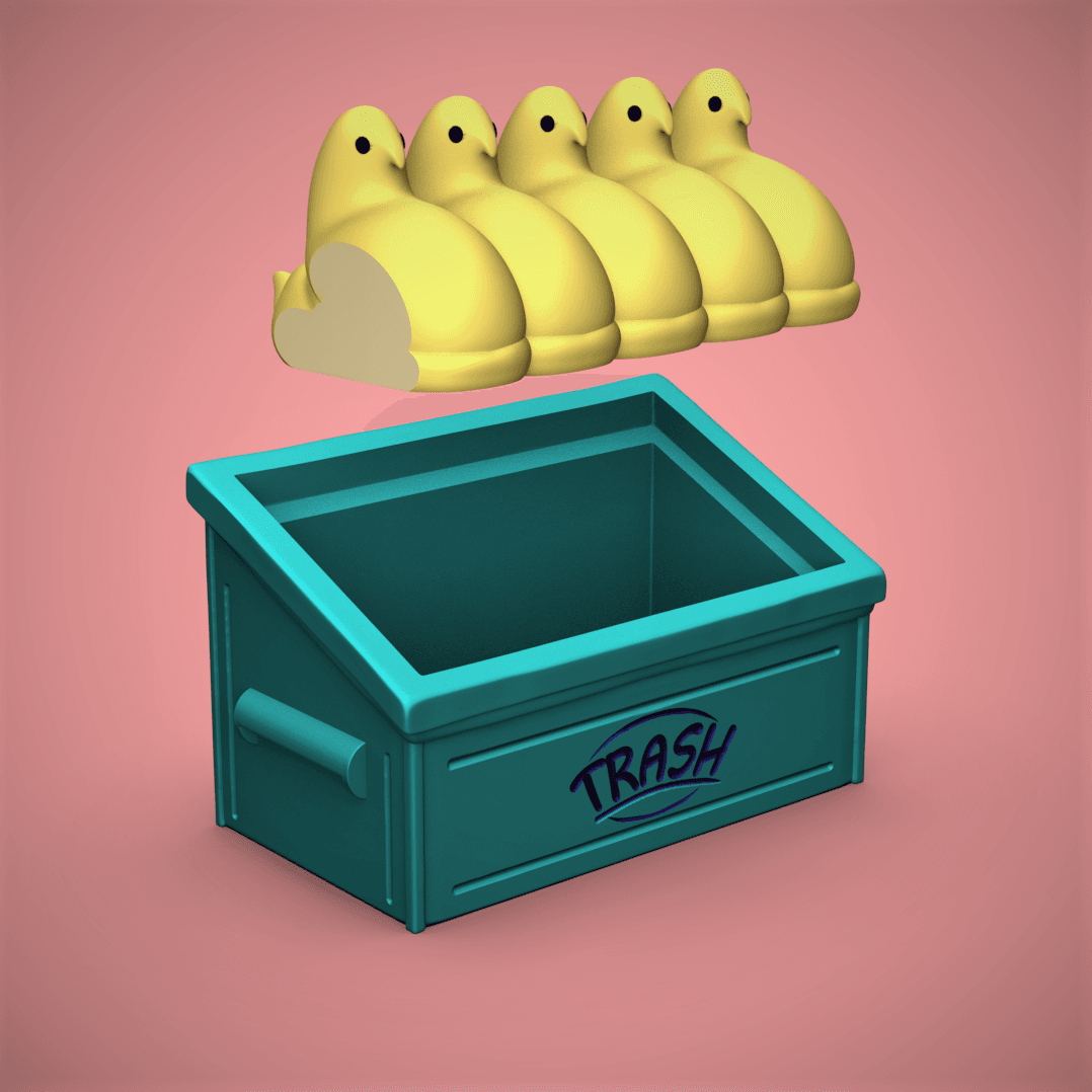 Peeps Trash Container 3d model