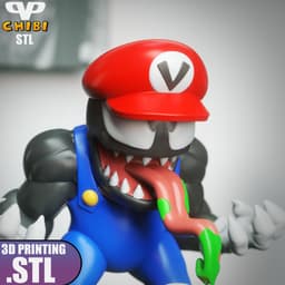 VenoMario Chibi STL for 3D Printing ChibiSTL 3DXM 3d model