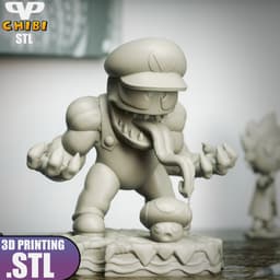 VenoMario Chibi STL for 3D Printing ChibiSTL 3DXM 3d model