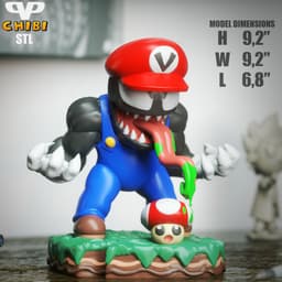 VenoMario Chibi STL for 3D Printing ChibiSTL 3DXM 3d model