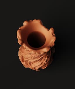 Twisted Wood Vase STL | Nature Texture 3D Print | Rustic Home Decor 3d model