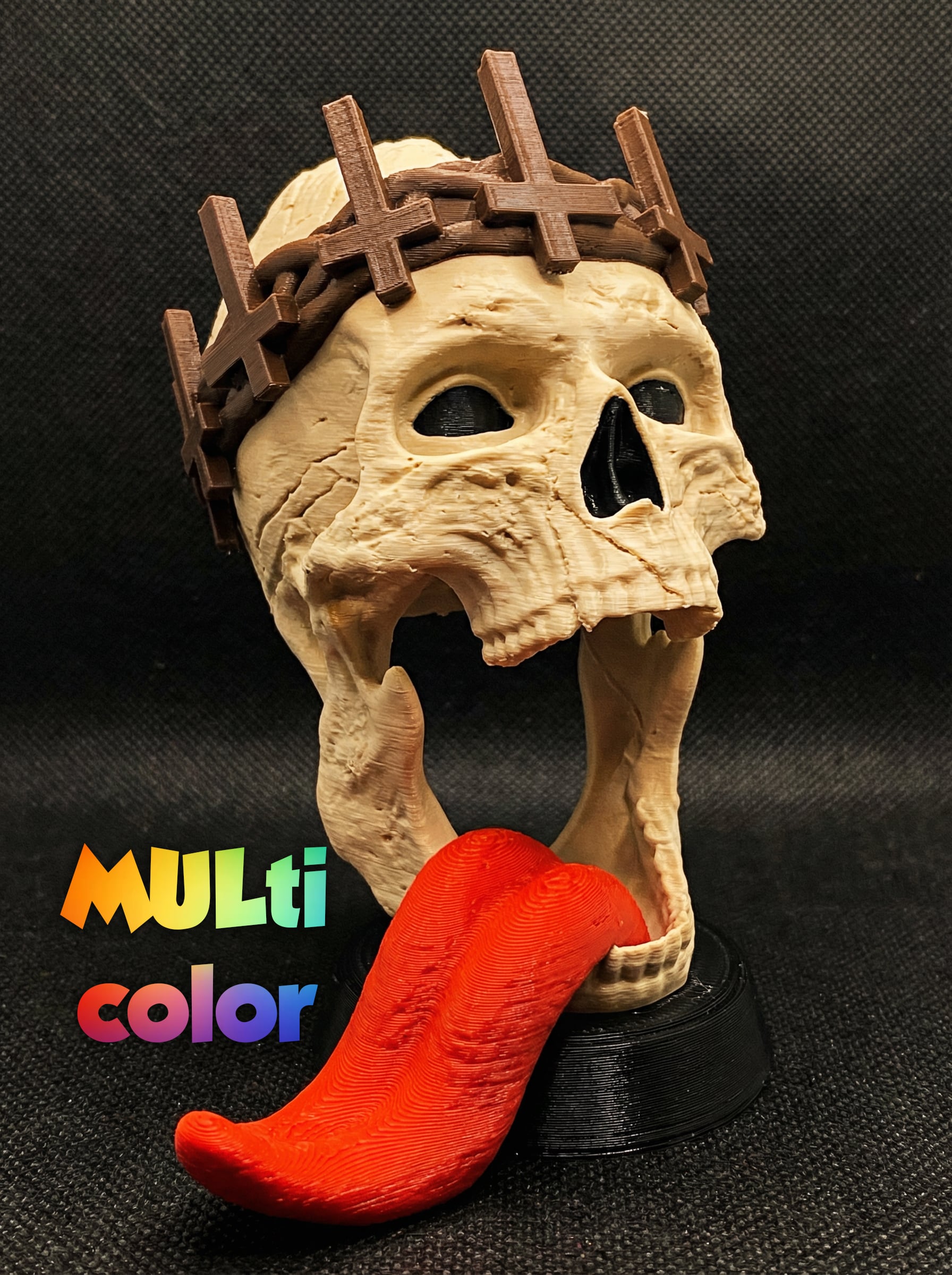 Heretic Skull Multi-Color 3MF | Gothic Decor | Bambu Ready 3d model