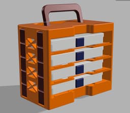 Mobile parts rack 3d model