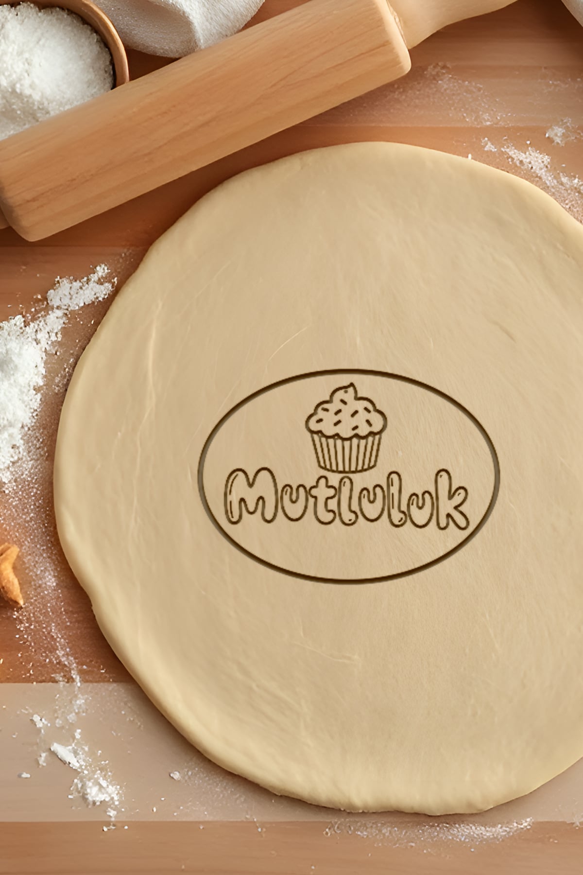 Mutluluk Cookie Cutter, Biscuit Cutter 3d model