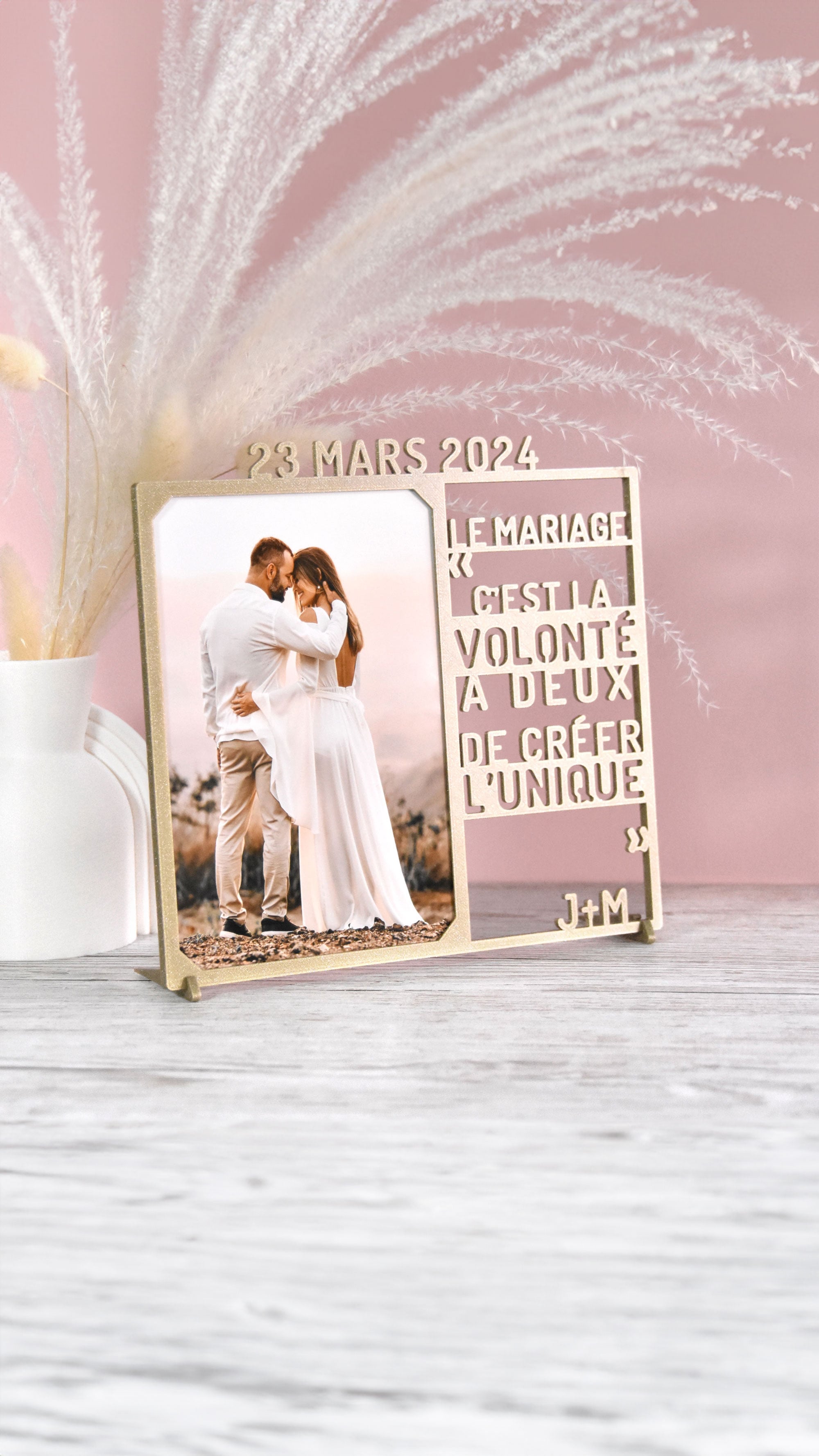 Wedding photo frame - customizable 3d model