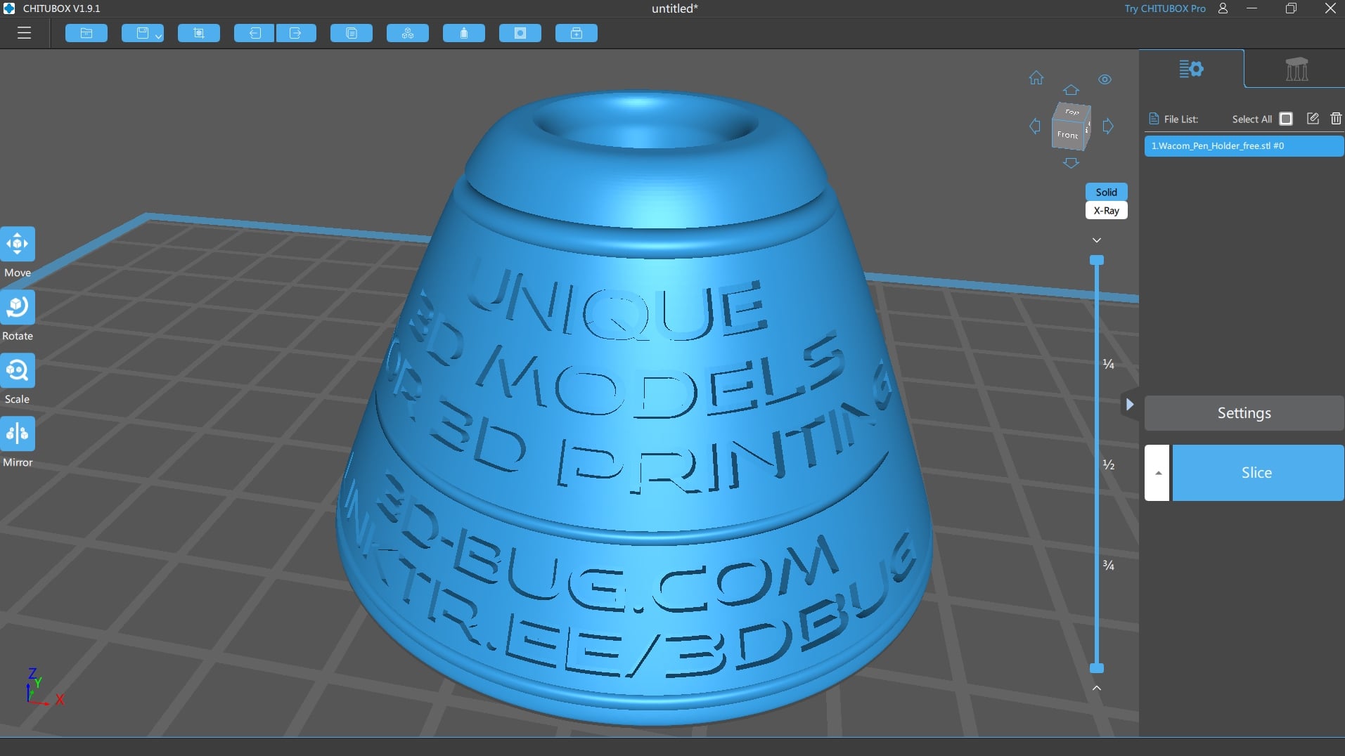 Wacom Pen Holder 3d model