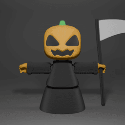 3D Printable Pumpkin Grim Reaper 3d model