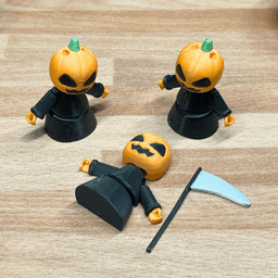3D Printable Pumpkin Grim Reaper 3d model