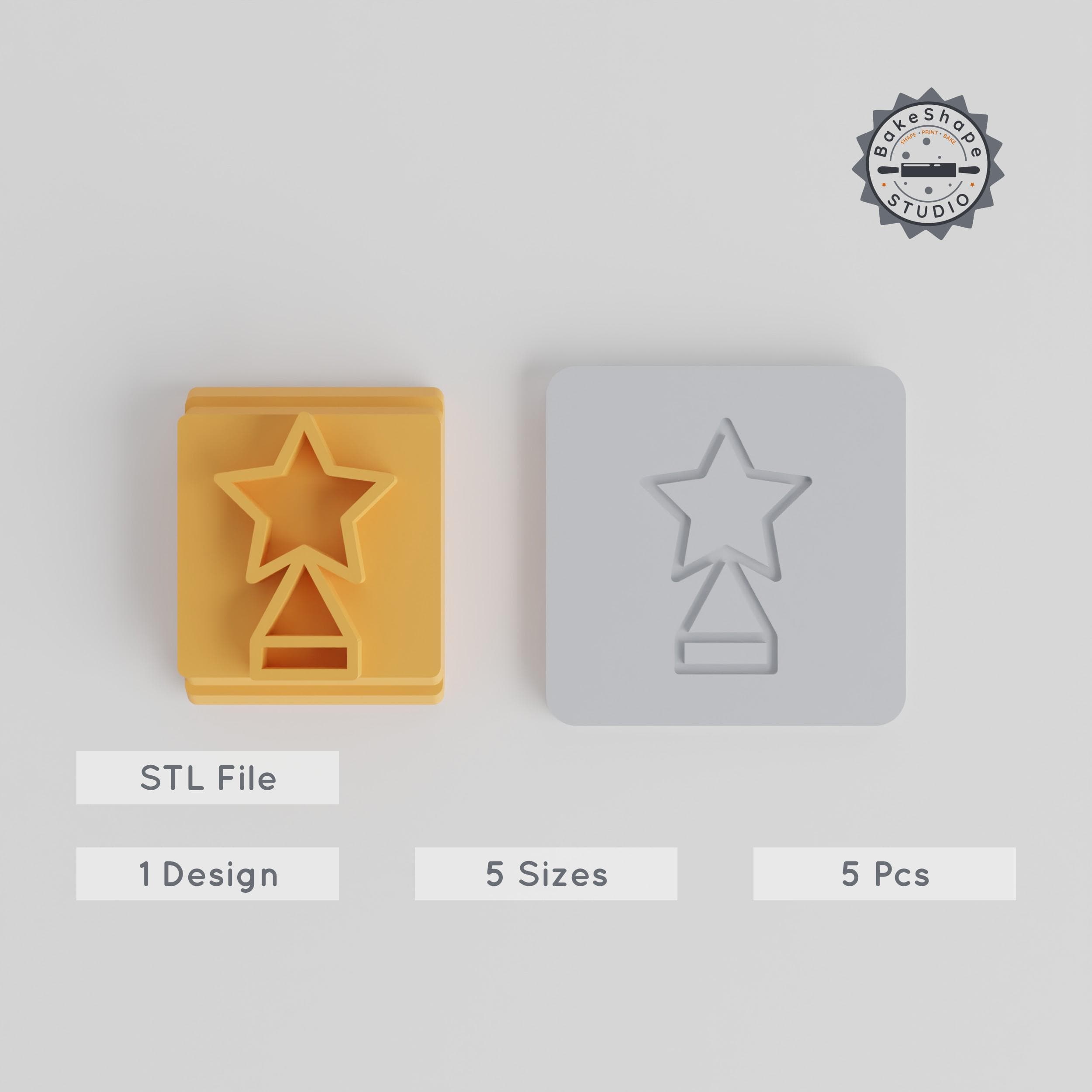 Star Stamp Tile Set, 5 Motif Sizes for Clay, Cookies & Fondant, Perfect for Decorations & Holiday Crafts PRODUCT_4763 3d model