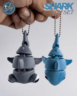 Articulated Shark Set & Sunken Ship House 3d model