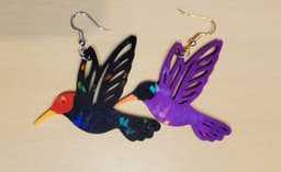 Hummingbird earrings.3mf 3d model
