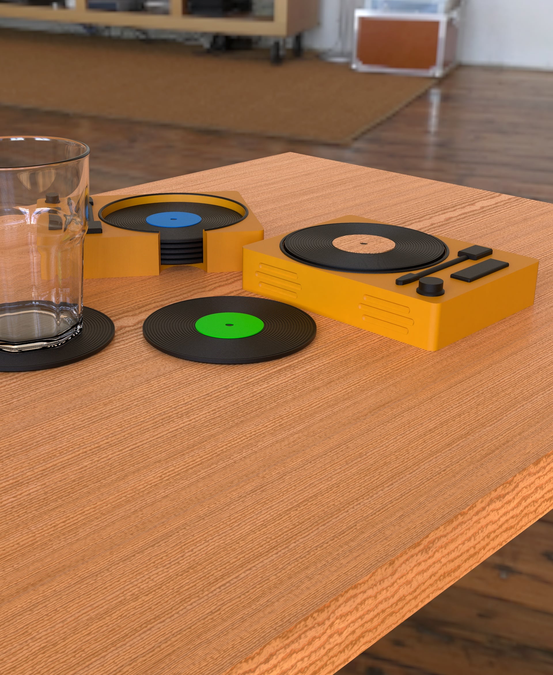 Vinyl Player - Coasters 3d model