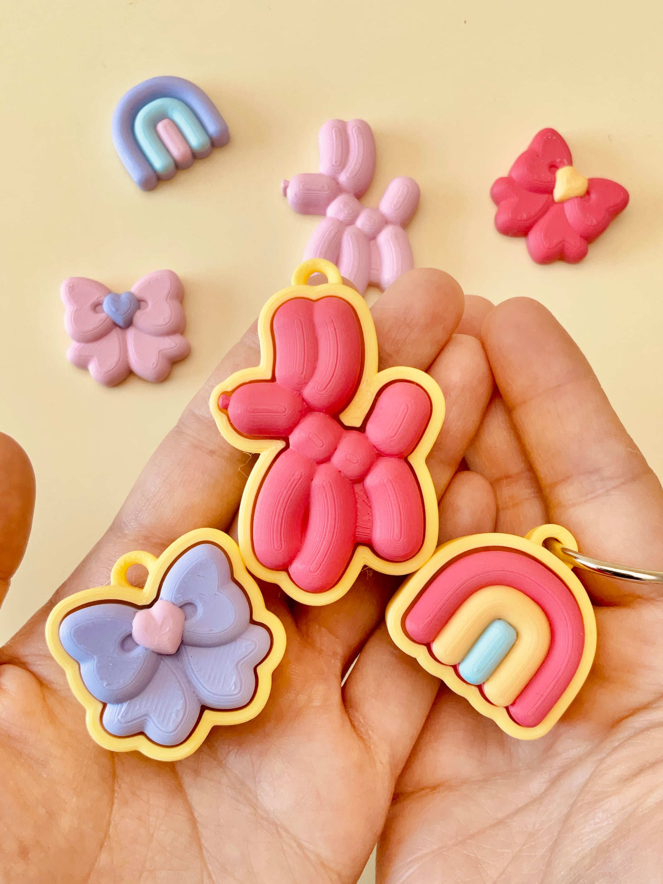 Party Clicker Keychain Fidget Toy Bundle 3d model