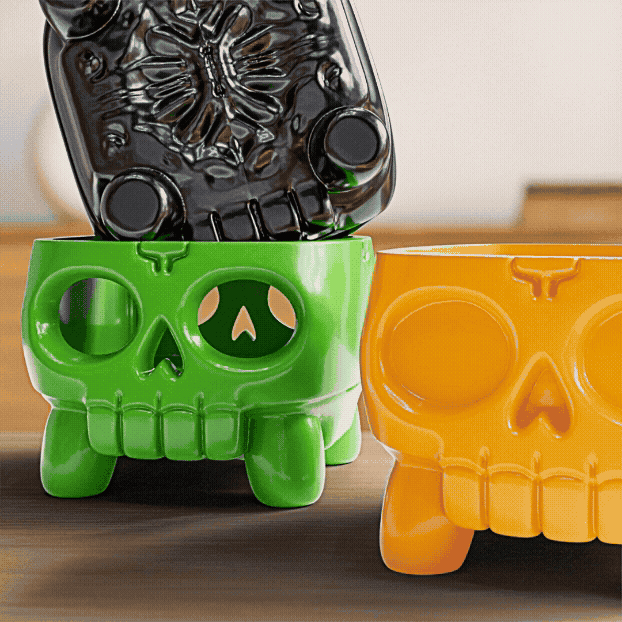 Decorative Skull Vase 3d model