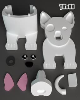 BULL TERRIER GLASSES HOLDER 3d model