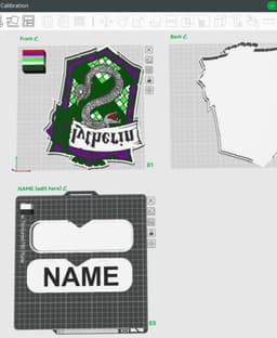 Slytherin Crest Sign – LED strip compatible 3d model