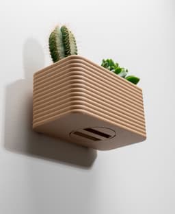 Wide Wall Planter - Poppy 3d model