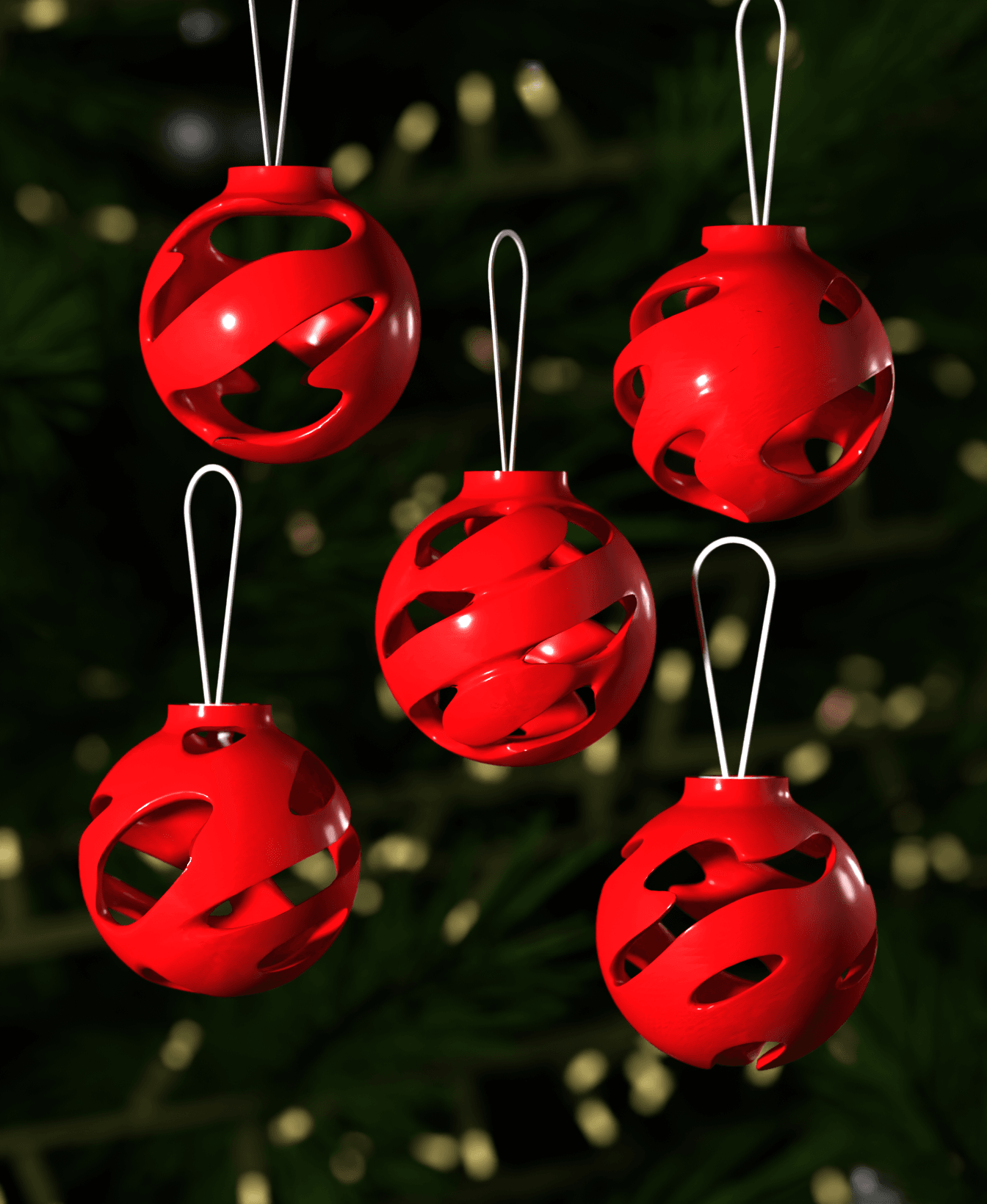 Christmas Ornament Winter Whirls 004 3d model