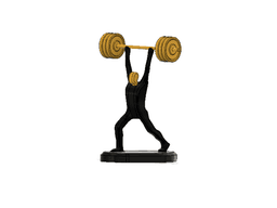Weight Lifting Athlete Minimalist Square 3d model