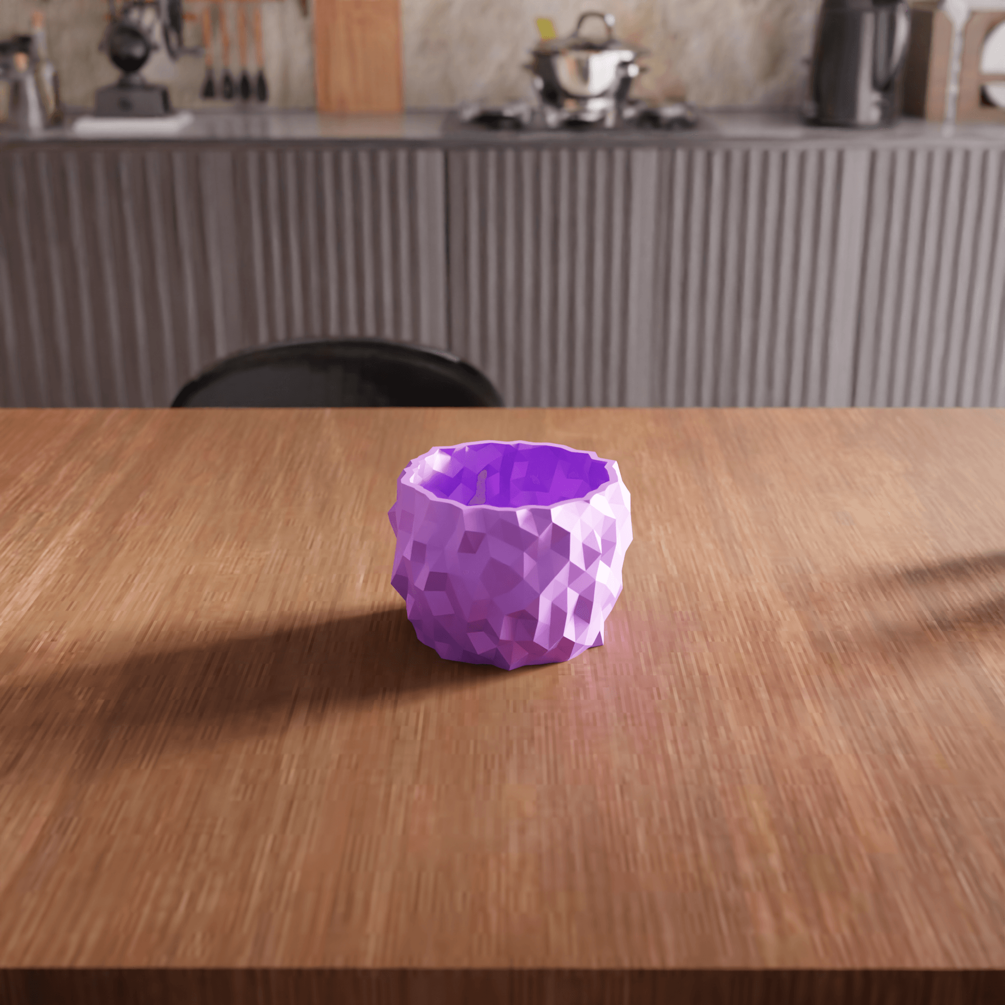 Geometric Low-Poly Crystal Texture Planter 3d model