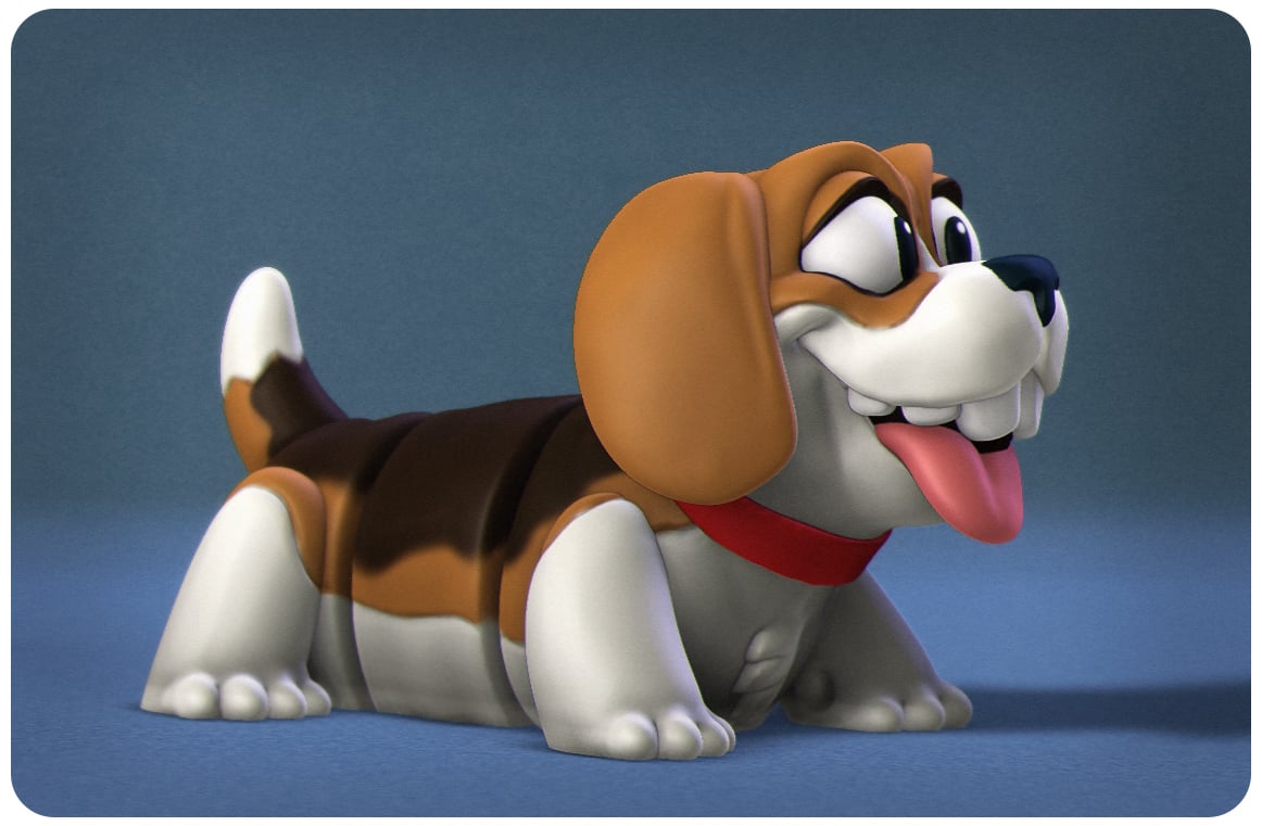 Happy Dogs Beagle 3d model