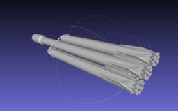 Basic Space X Falcon Heavy Model 3d model