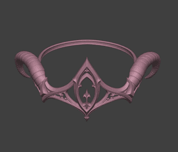 Tiefling Horner Tiara 3d model