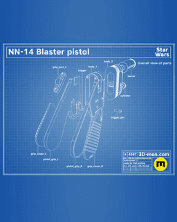NN-14 Blaster - Star Wars 3d model