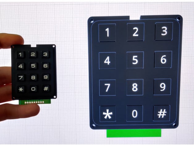 keypad 3x4 3d model