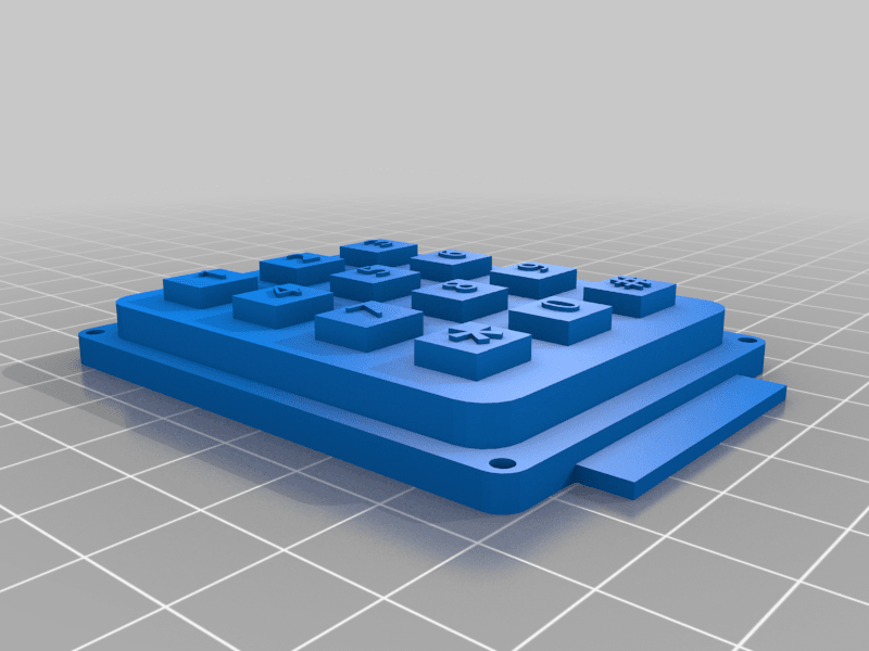 keypad 3x4 3d model