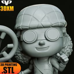 One Piece Usopp Chibi STL for 3D Printing ChibiSTL 3DXM 3d model
