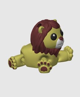 Lion Fidget Keychain 3d model