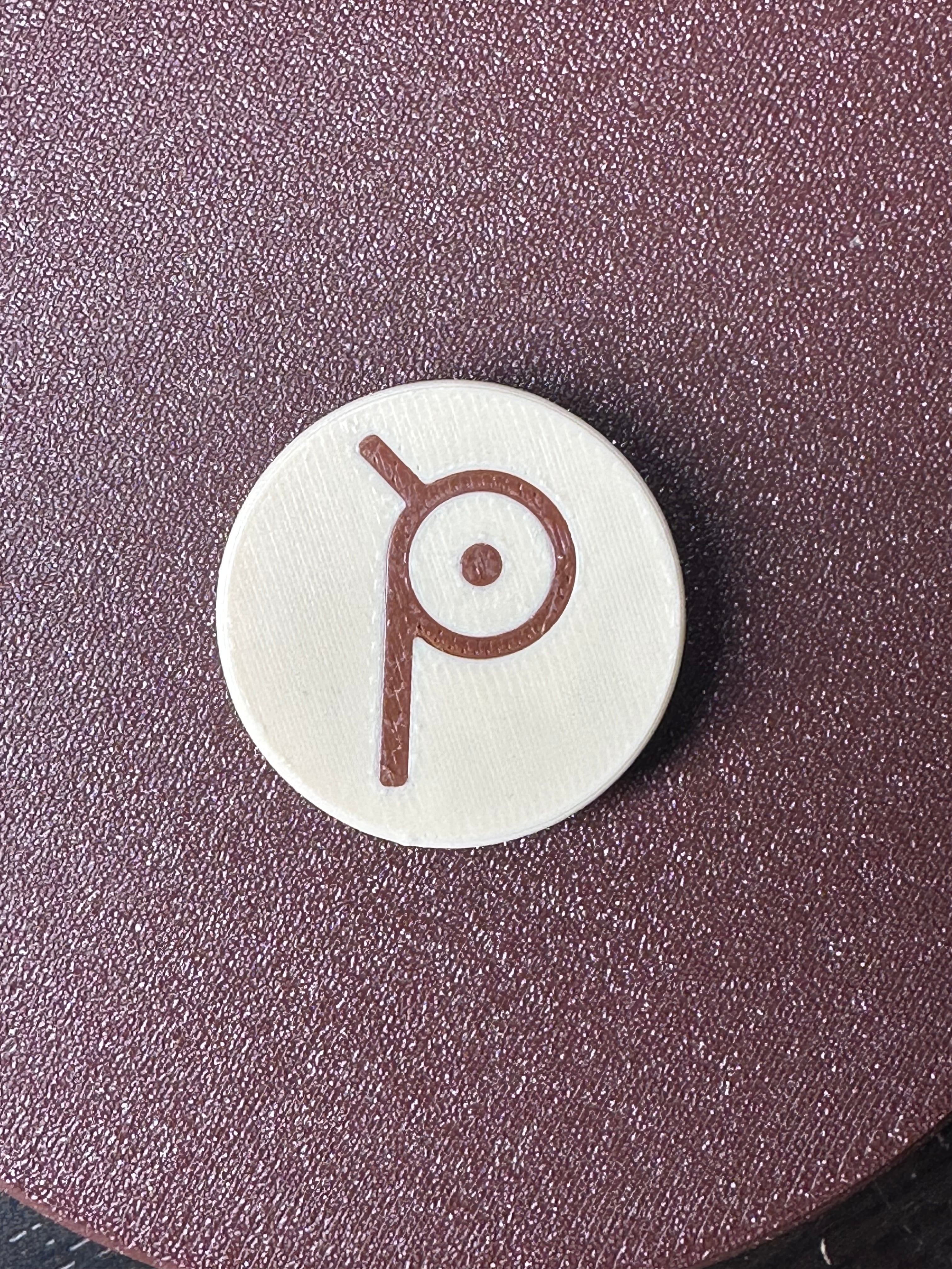 POKEMON UNOWN MMU FRIDGE MAGNET "P" 3d model