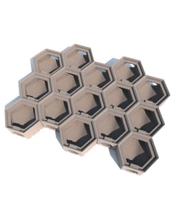 5x3 Combined Hex for Modular Hextraction Board 3d model