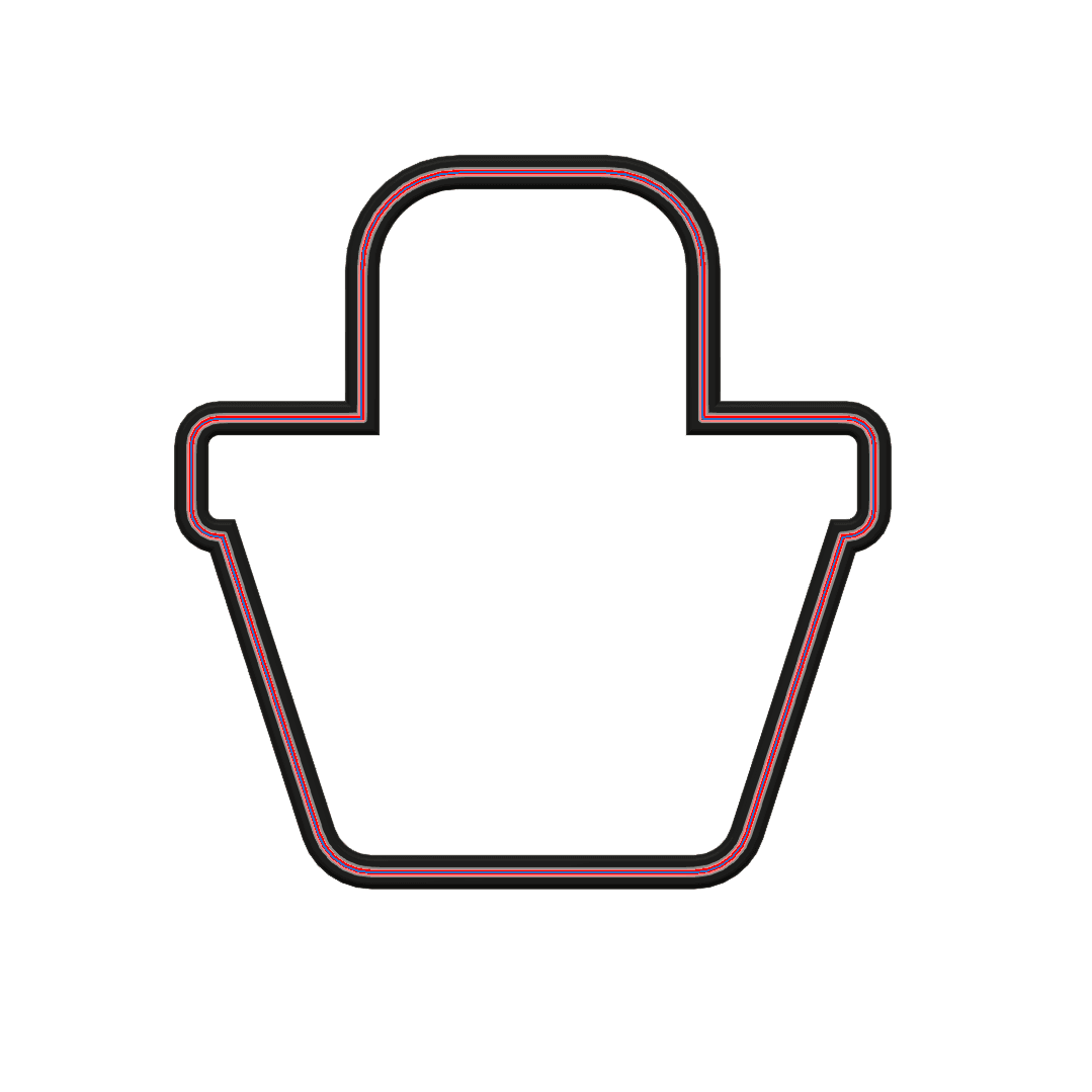 Picnic Basket Cookie Cutter STL File - 4 inches 3d model