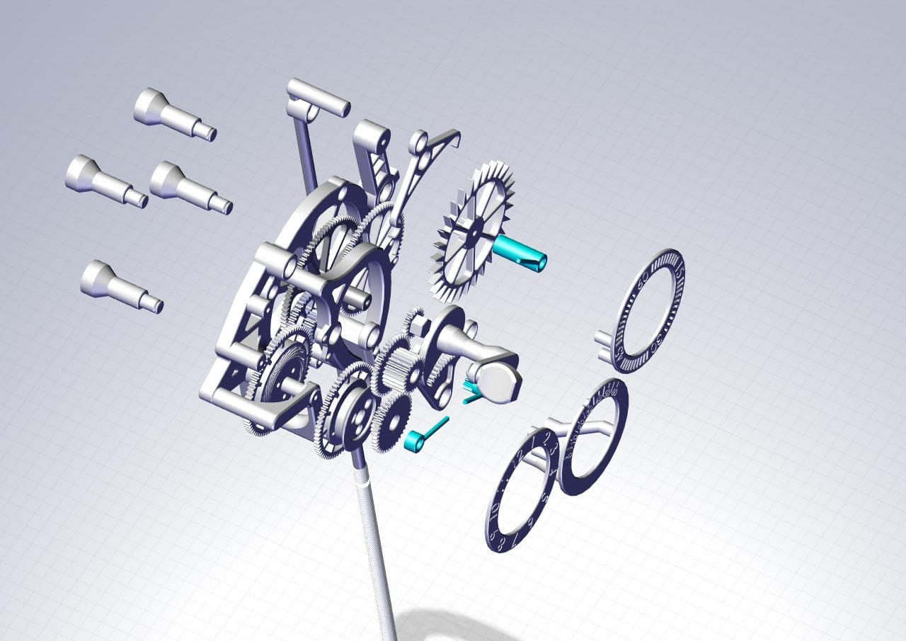 The 3D Printed Wall Clock 3d model