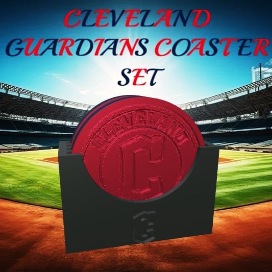 Cleveland Guardians Coaster Set (MLB) 3d model