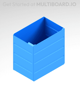 4x4x2.5 LU - MultiBin Simple Drawer 3d model