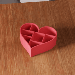 Heart Shaped Wall Storage Shelf Display 3d model