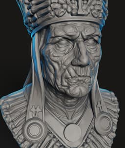 Bone Pope Bust STL | Dark Fantasy 3D Print | HighDetail 3d model
