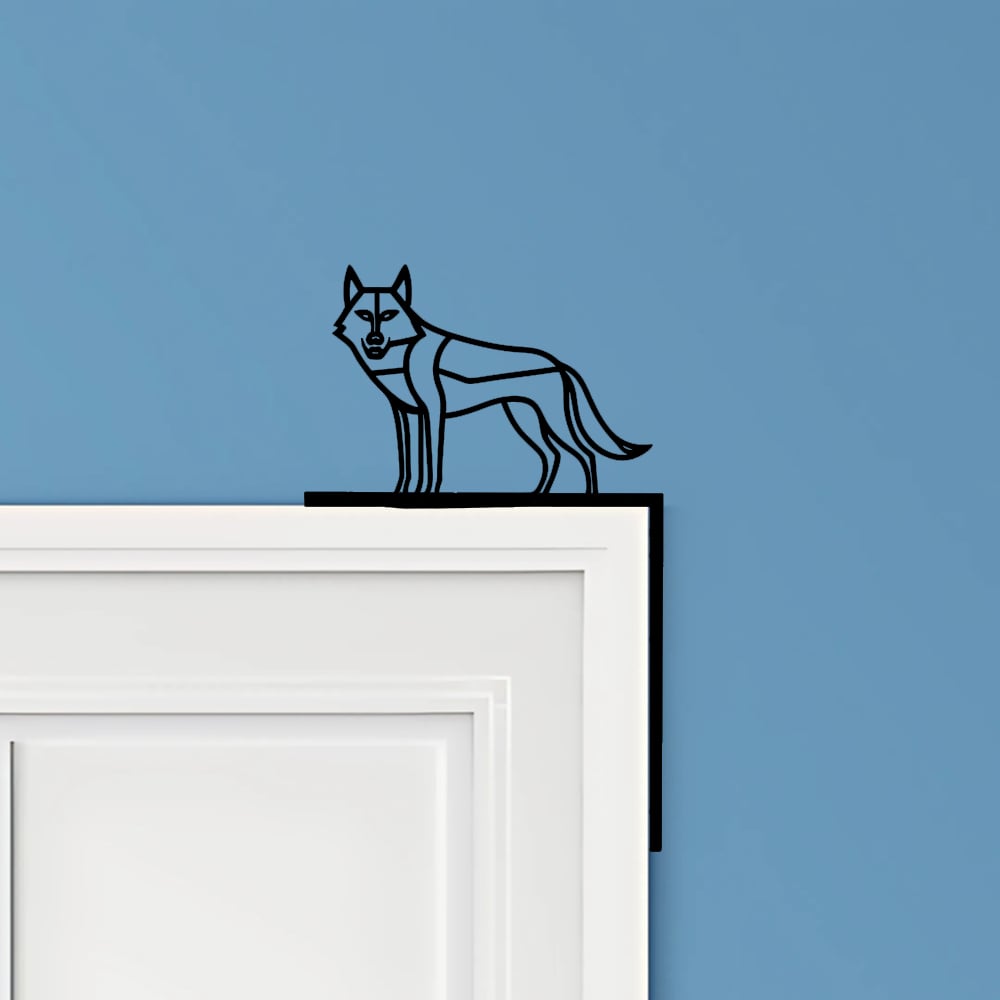Wolf Door Corner Decor 3d model
