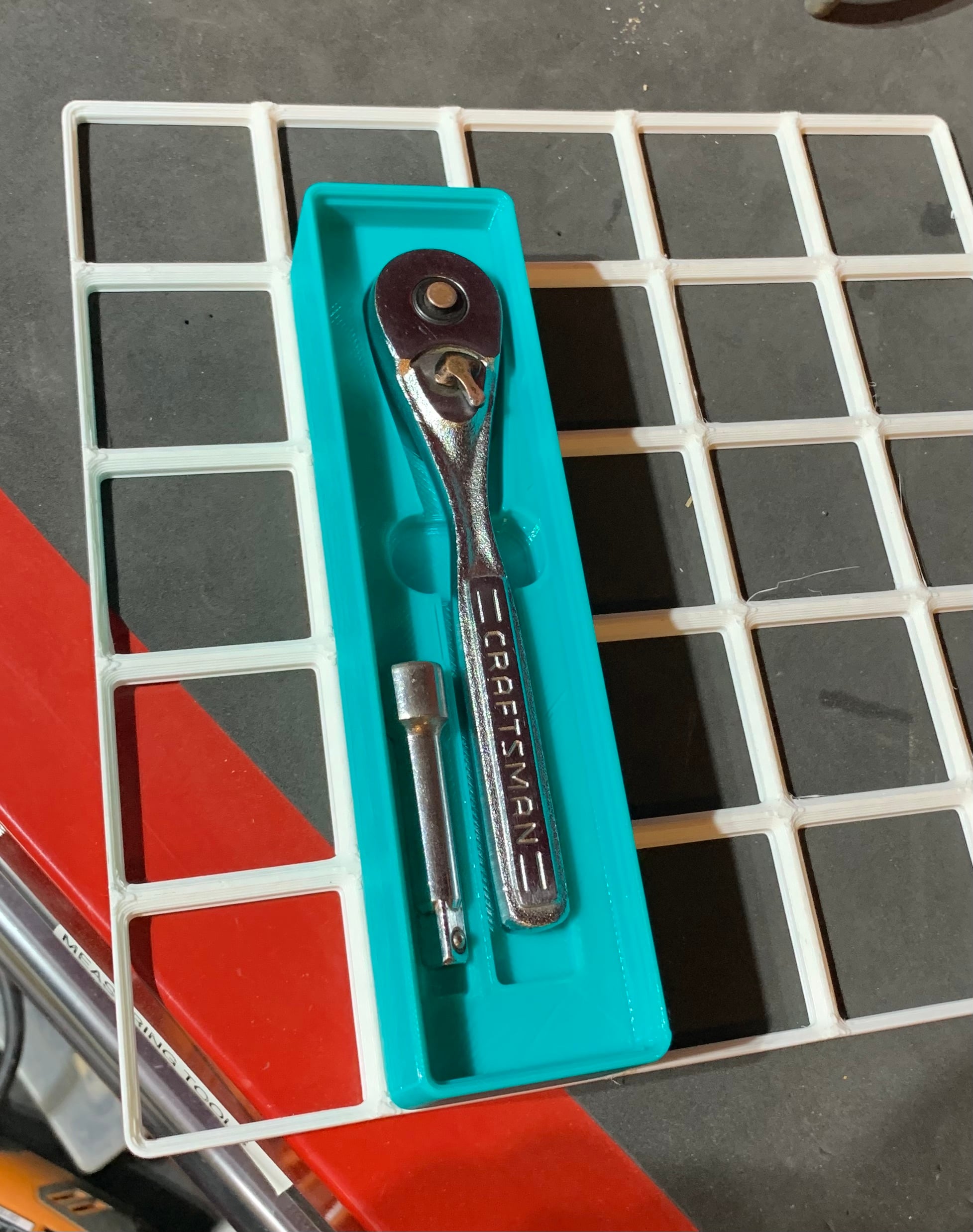 Gridfinity 1;4 Socket Wrench holder 3d model
