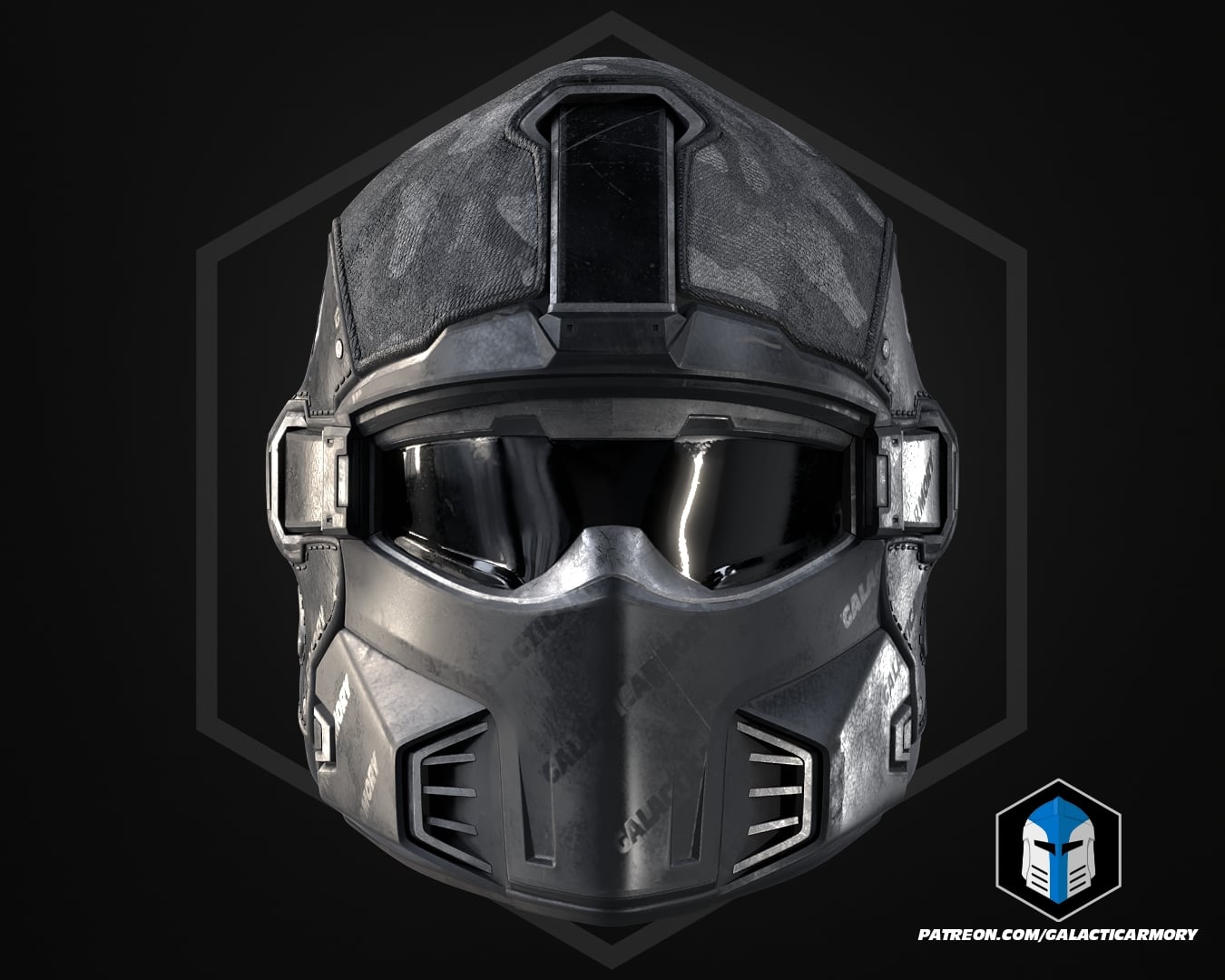 HD2 Shadow Paragon Helmet - 3D Print Files 3d model