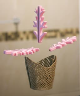 Bathroom Organizer Coral Mirror Ocean-Inspired 3d model