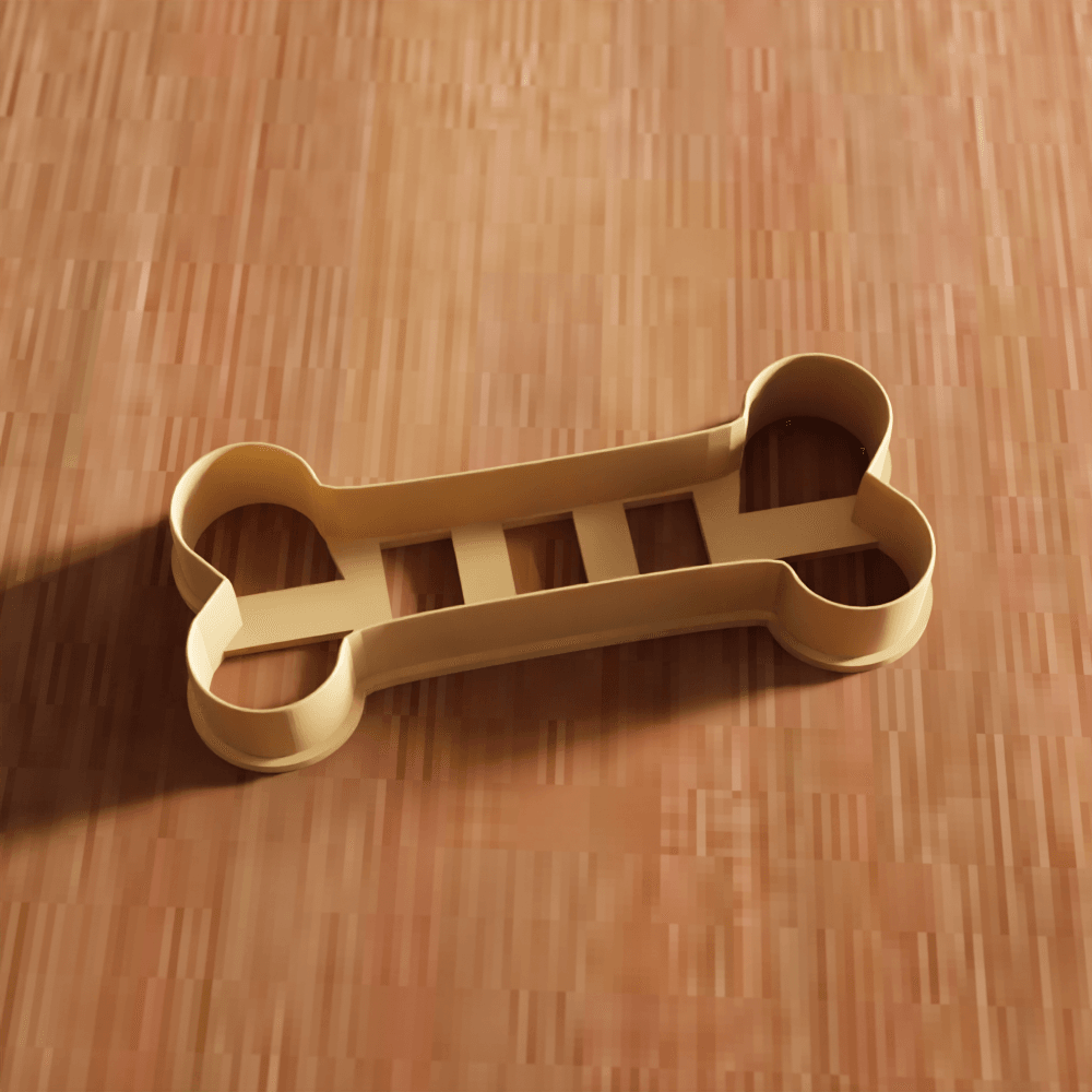 Dog Bone Cookie Cutter Stamp Utensil 3d model