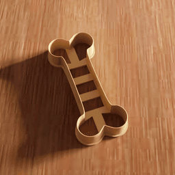 Dog Bone Cookie Cutter Stamp Utensil 3d model