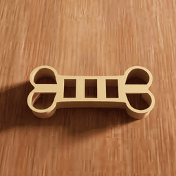 Dog Bone Cookie Cutter Stamp Utensil 3d model