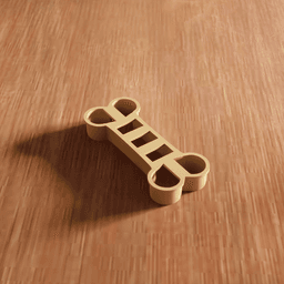 Dog Bone Cookie Cutter Stamp Utensil 3d model