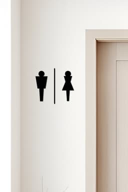 WC, Toilet Sign, Restroom 3d model